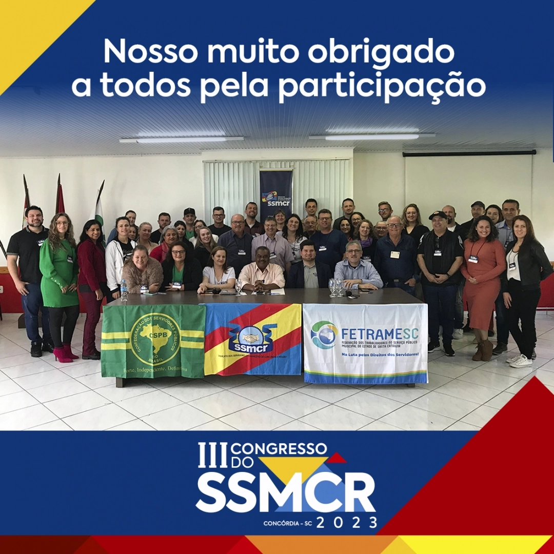 Muito obrigado a todos que prestigiaram nosso congresso