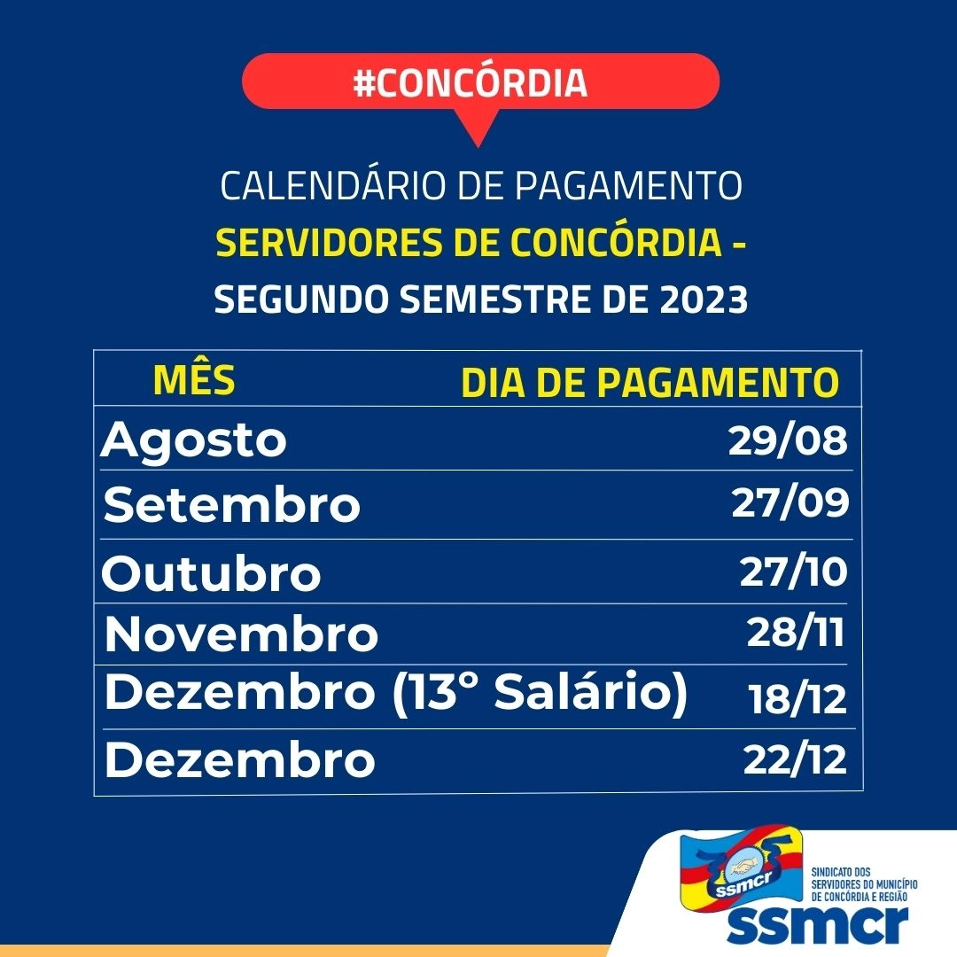 Calendário de Pagamento