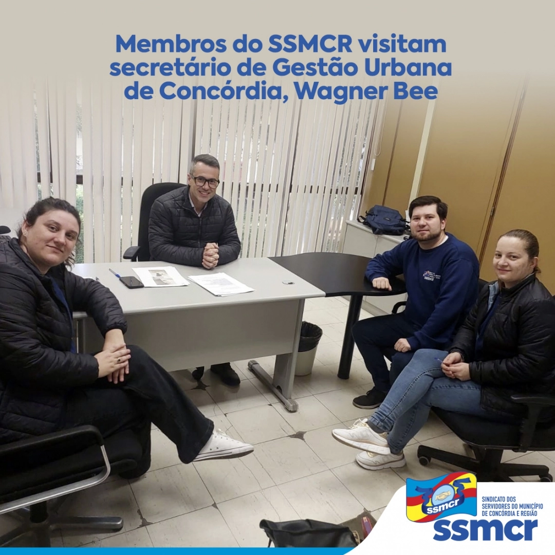 Representantes do SSMCR visitam Secretário de Gestão Urbana