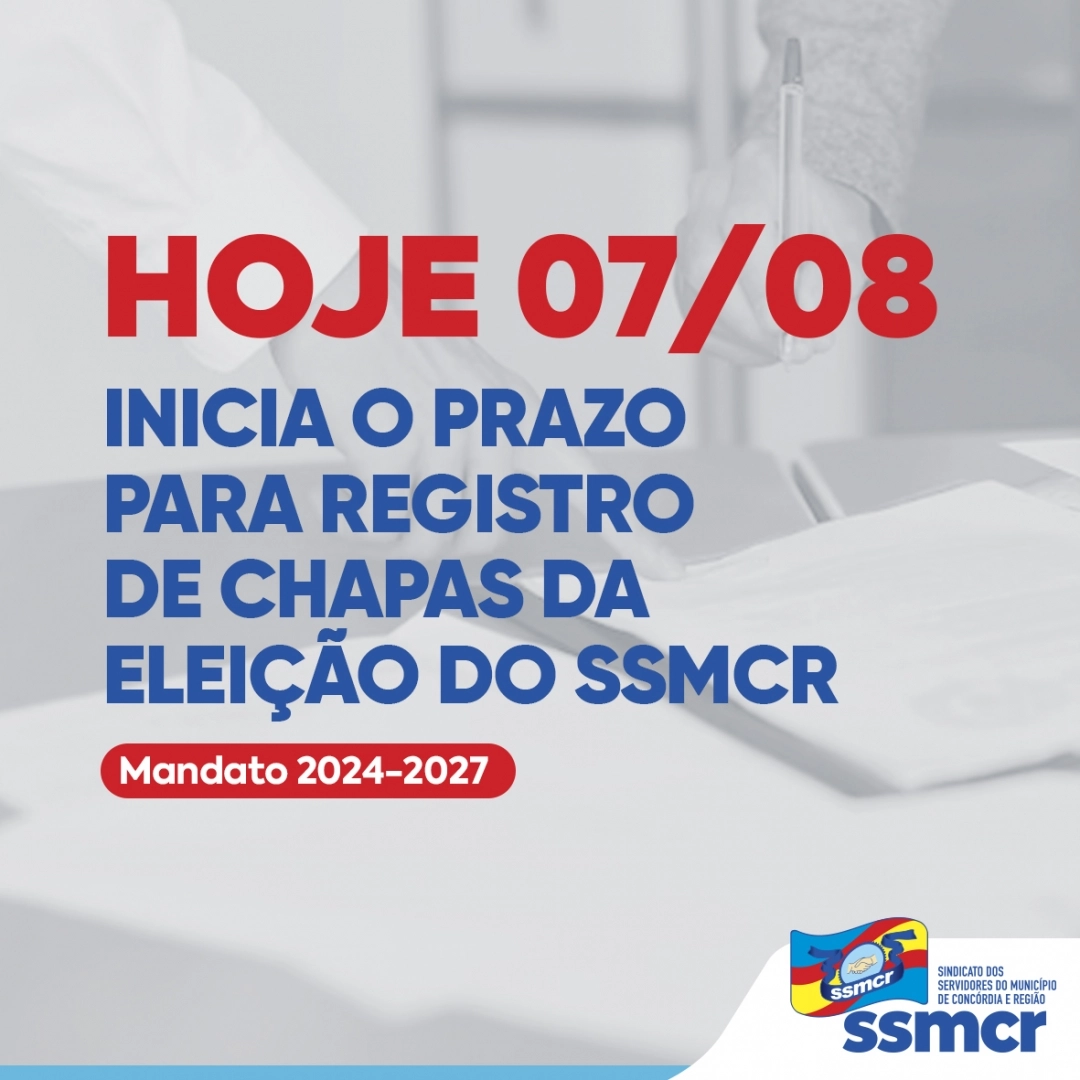 Abertas as inscrições para o registro de chapas