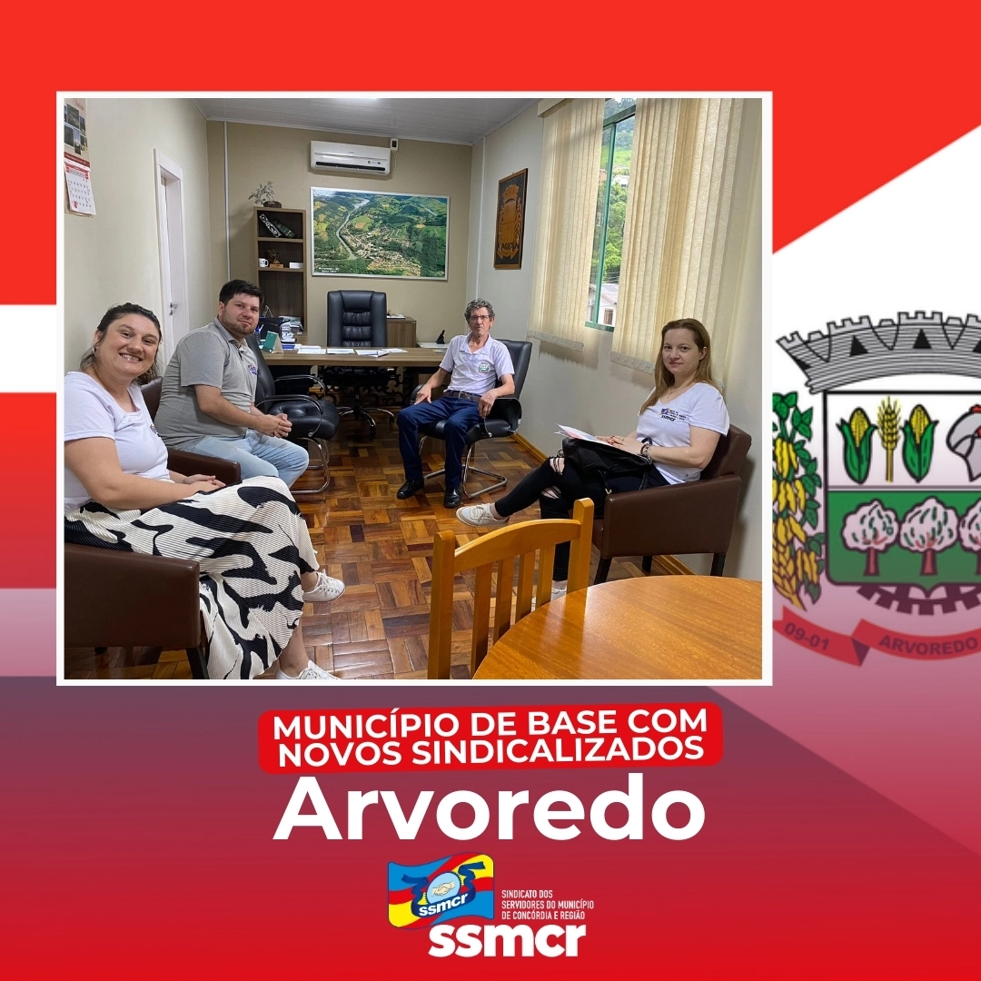Municípios de base com novos sindicalizados.