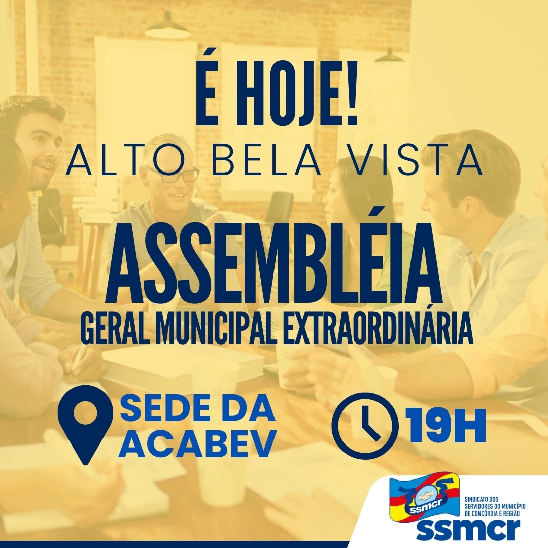 É HOJE! ALTO BELA VISTA