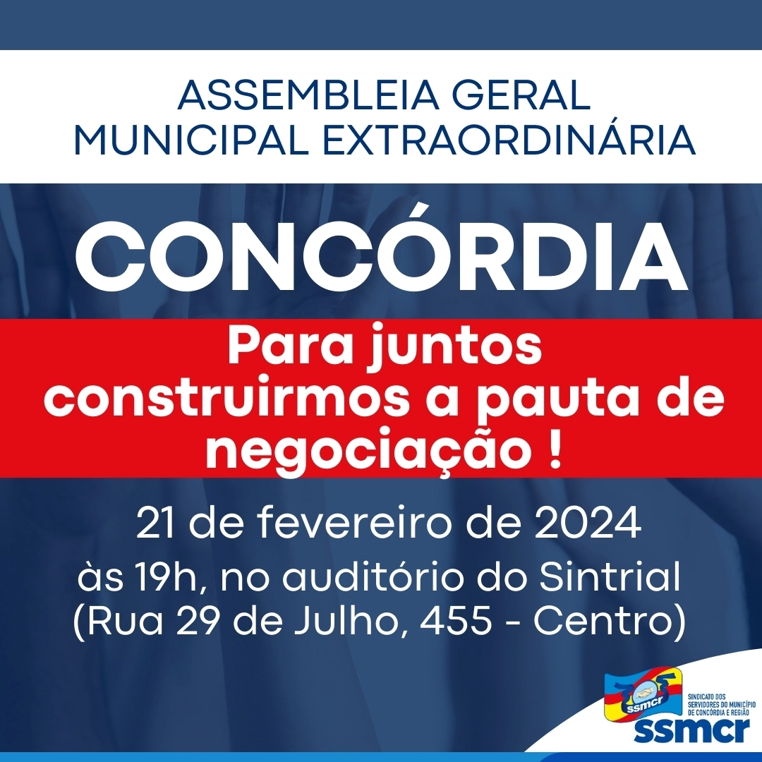 Atenção SINDICALIZADOS DE CONCÓRDIA 🚨🚨