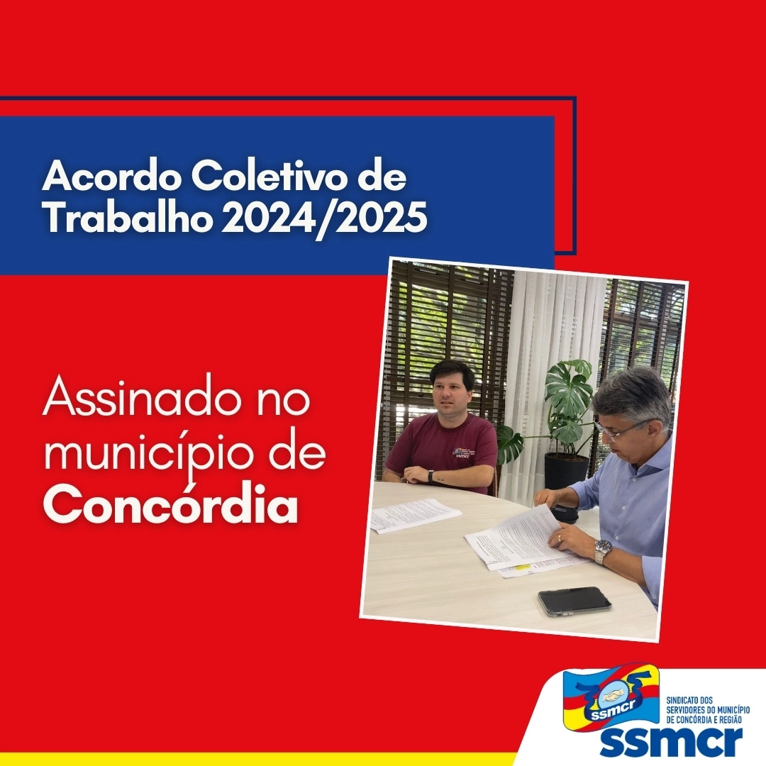 Acordo Coletivo de Trabalho 2024/2025 assinado!!
