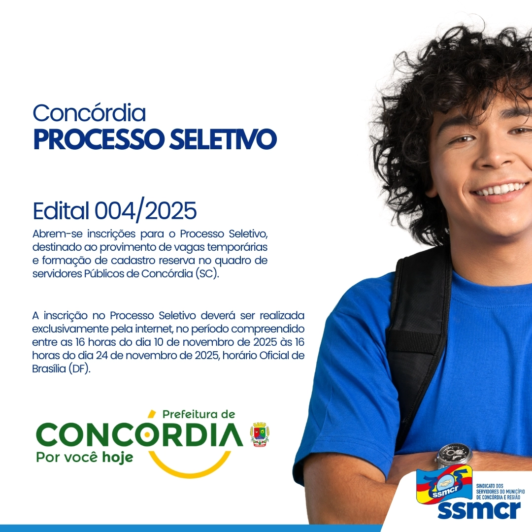 📢 Processo Seletivo Concórdia 2025!